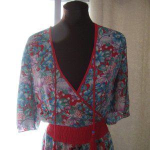 Diane Freis vintage maxi dress size L 80s